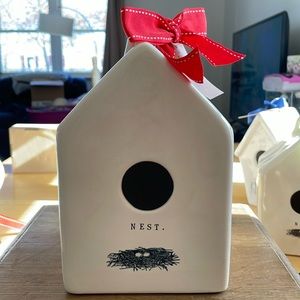 Rae Dunn Artisan Collection Nest Birdhouse Eggs Ceramic Pottery (9)